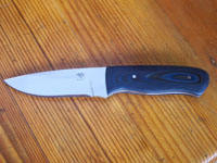 Hunting Knife wth Black/Blue G-10 handle
